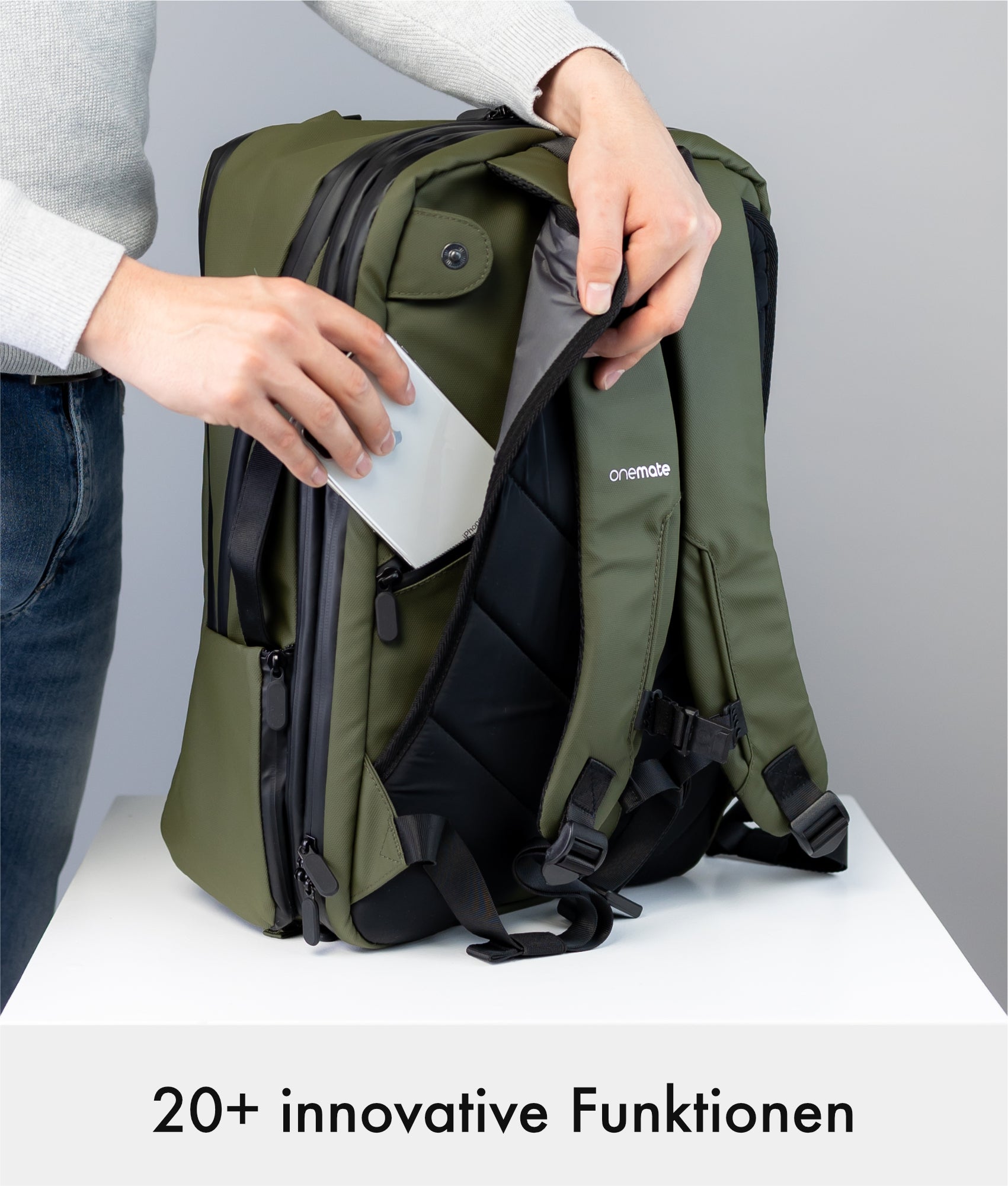 onemate Rucksack “Backpack pro” für Damen & Herren